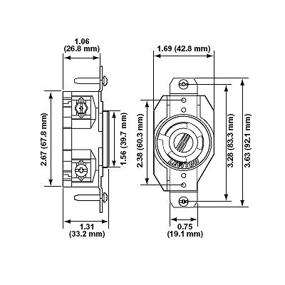 Leviton 20 Amp Locking Receptacle - Yamaha Generators